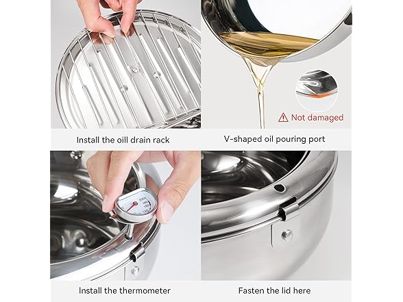 Kerilyn 9.4 Inch Deep Fryer Pot