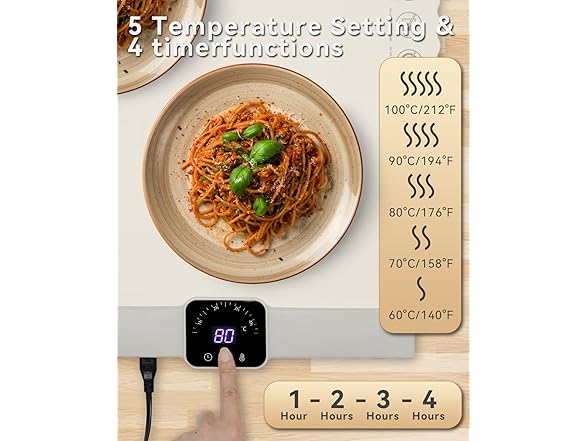 (2 Pack) Food Warmer Mat