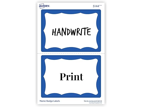Avery Customizable Name Tags, Pack of 100
