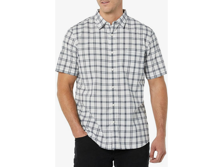 Navy White Plaid
