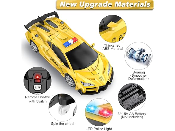 Yellow Transforming Police Car