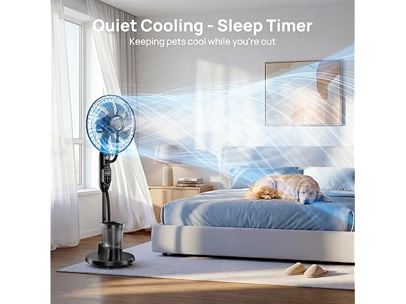 AetherMist Pedestal Misting Fan