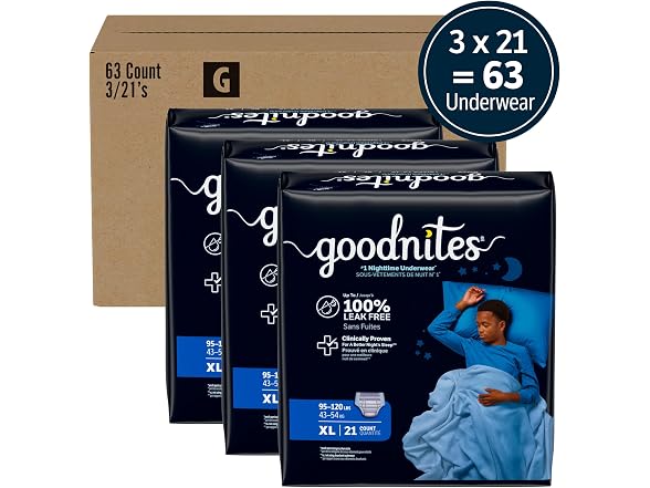 GoodNites | Boys Nighttime 63 Ct