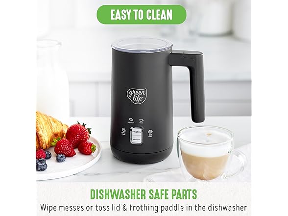 GreenLife Milk Frother 10oz Black