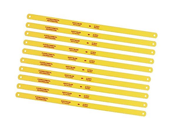 12" Bi-Metal Hacksaw Blades 24TPI 10Pk