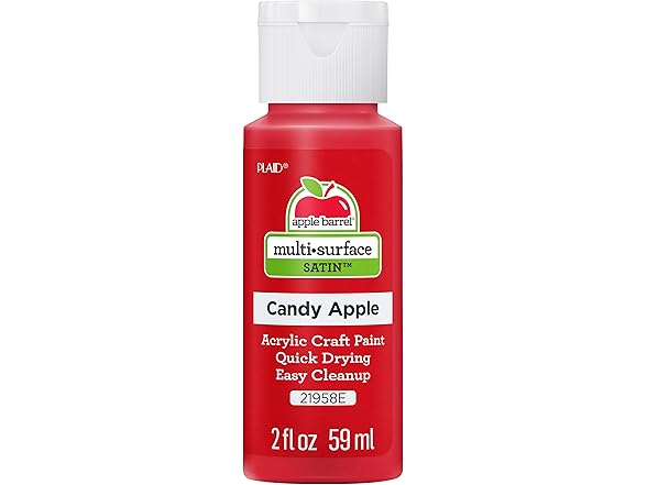 Apple Barrel Multi Surface Acrylic Paint Candy Apple 24pk