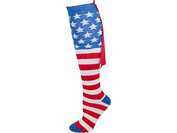 Bioworld American Flag Cape Socks Knee Hi