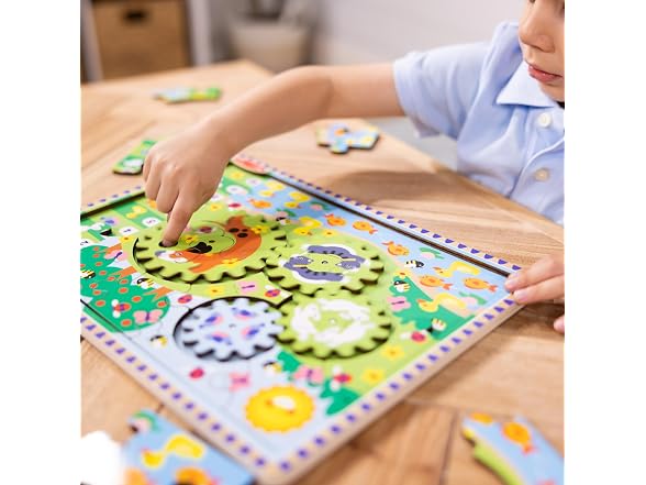 Melissa & Doug Animal Chase Spinning Gear Puzzle