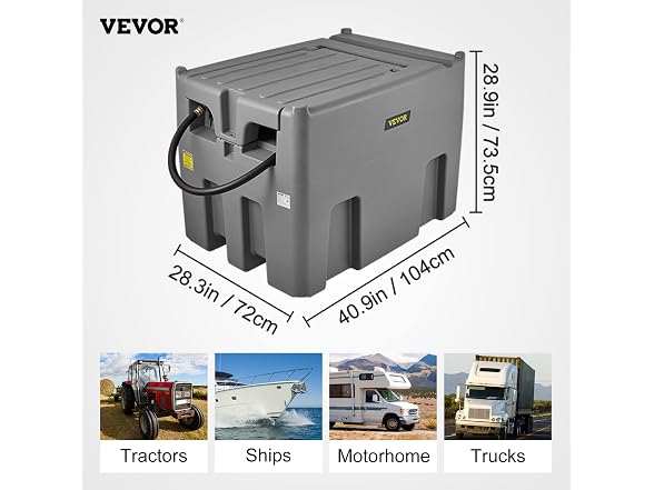 Portable Diesel Tank, 116 Gallon Capacity &