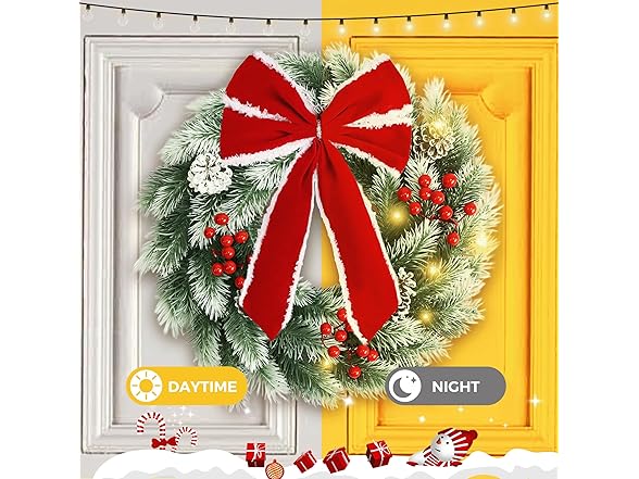 Pinkpum Christmas Wreath for Front Door