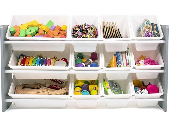 Humble Crew Made for Me Kids Toy Storage Organizer with 12 Storage Bins