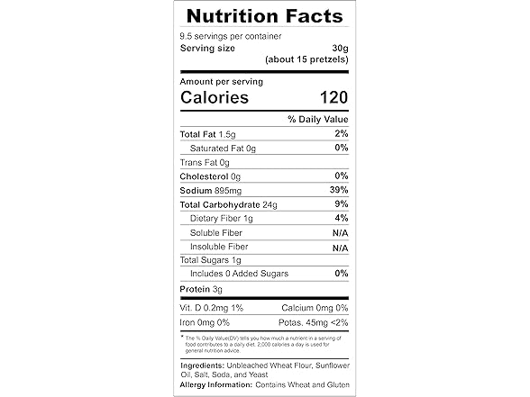 1PK Unique Snacks Extra Salt Splits Pretzels
