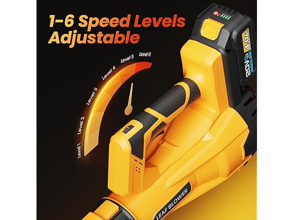 Cordless Leaf Blower 4.0Ah Battery 6Spd