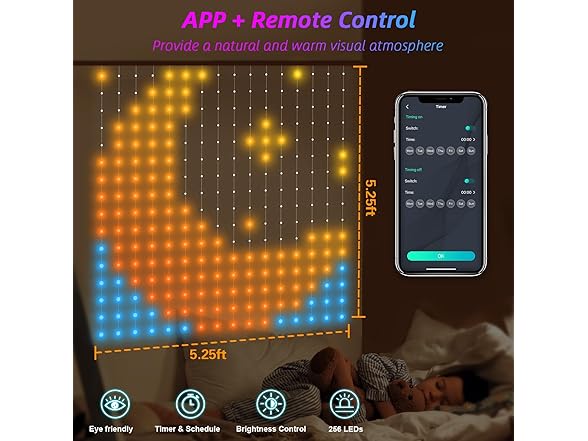 VOXPOA Smart LED Curtain Lights