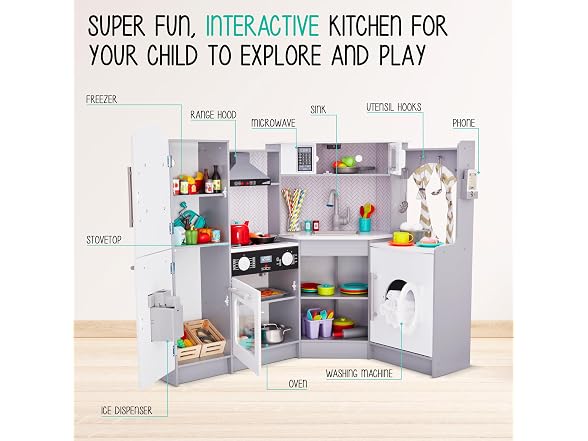 Corner Kitchen Playset Grey