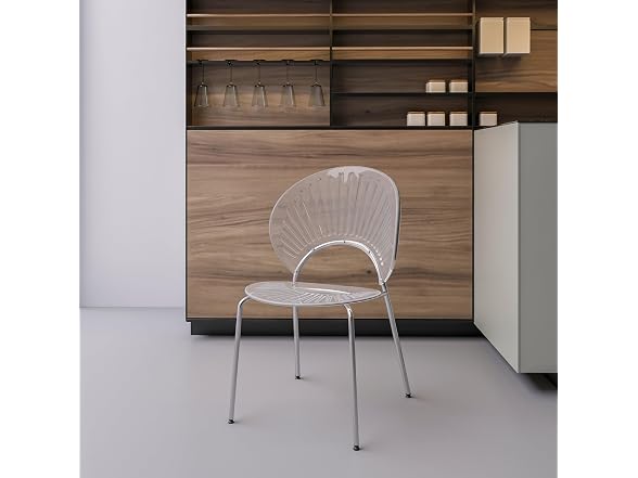 LeisureMod OC20CL2 Opulent Dining Chair Clear