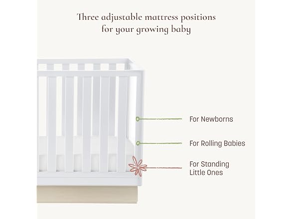 Little Seeds Dawn 4-in-1 Convertible Crib