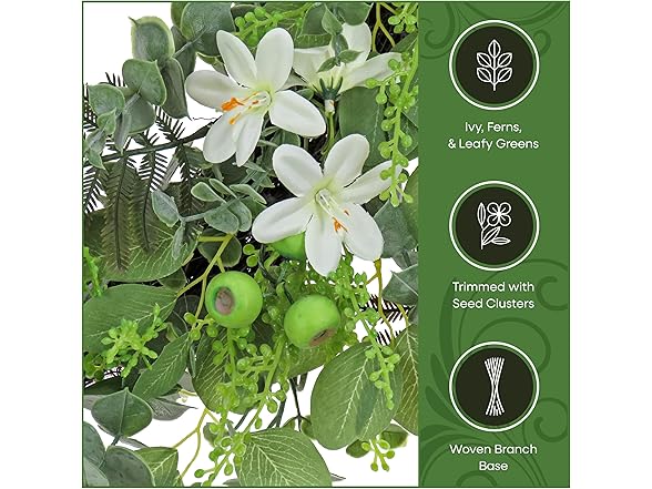 National Tree Company 24" Artificial Spring Wreath with Mixed Florals
