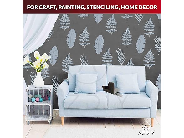 AZDIY Leaf Stencils Paintings