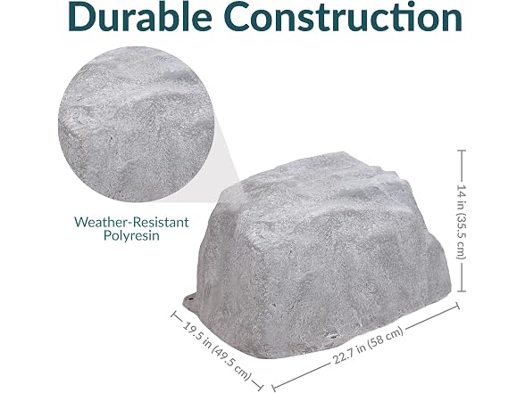 Sunnydaze 14” H Medium Faux Landscape Rock Cover