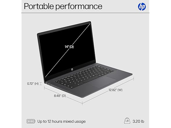 HP Chromebook 14" HD N100 Laptop