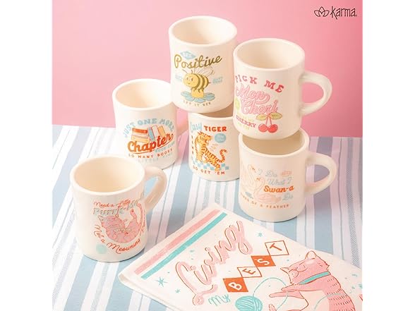 Karma 12 oz New Bone China Coffee Cup Cat