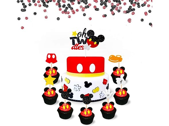 Set of 58 Mickey or Minnie Inspried Cake Toppers