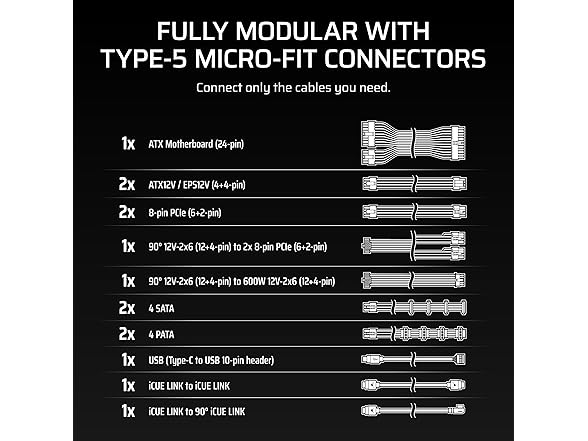 (NEW) CORSAIR HX1000i Shift Fully Modular ATX Power Supply