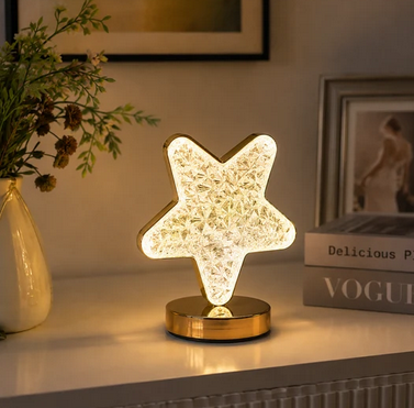 Rechargeable LED Acrylic Crystal Star Touch Light - Gallery 4