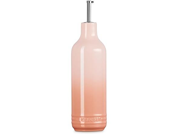 Le Creuest Stoneware Signature Oil Cruet, 20 oz., Peche