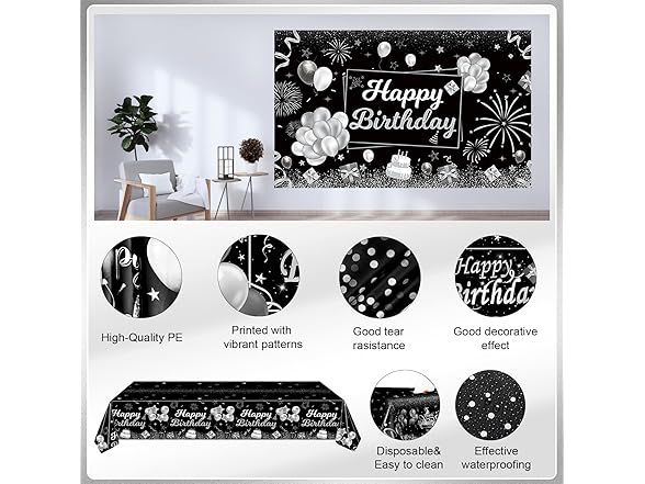 Miidenks 10th Birthday Decorations Set