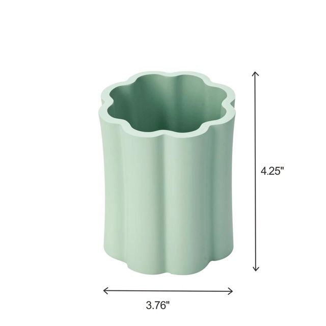 J&V Textiles 7 Pc Resin Bathroom Accessories Set SAGE - Gallery 14