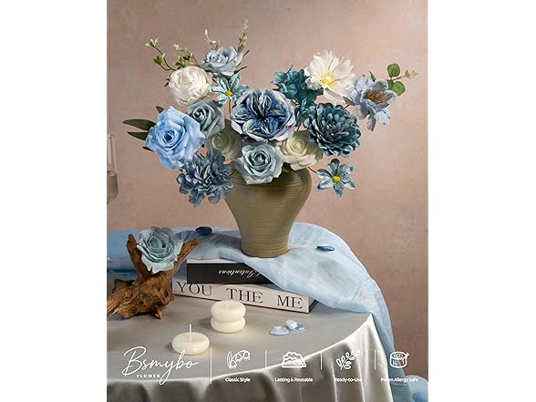 Artificial Blue Flowers Combo