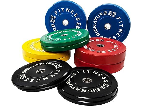 Fitvids Olympic Bumper Plates, 35LB, Pair