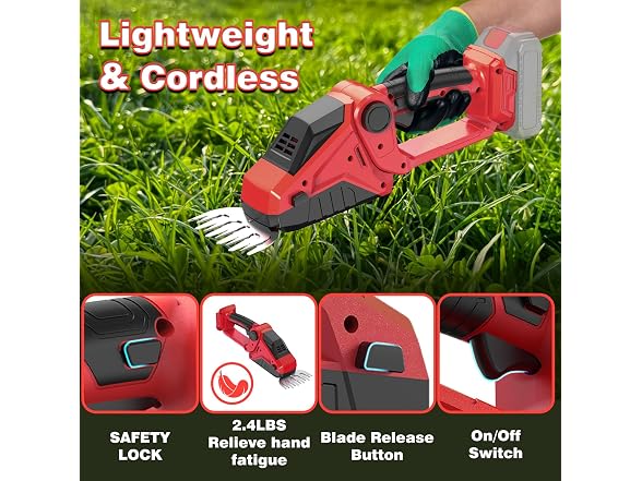 DEVTBLUN Cordless Hedge Trimmer