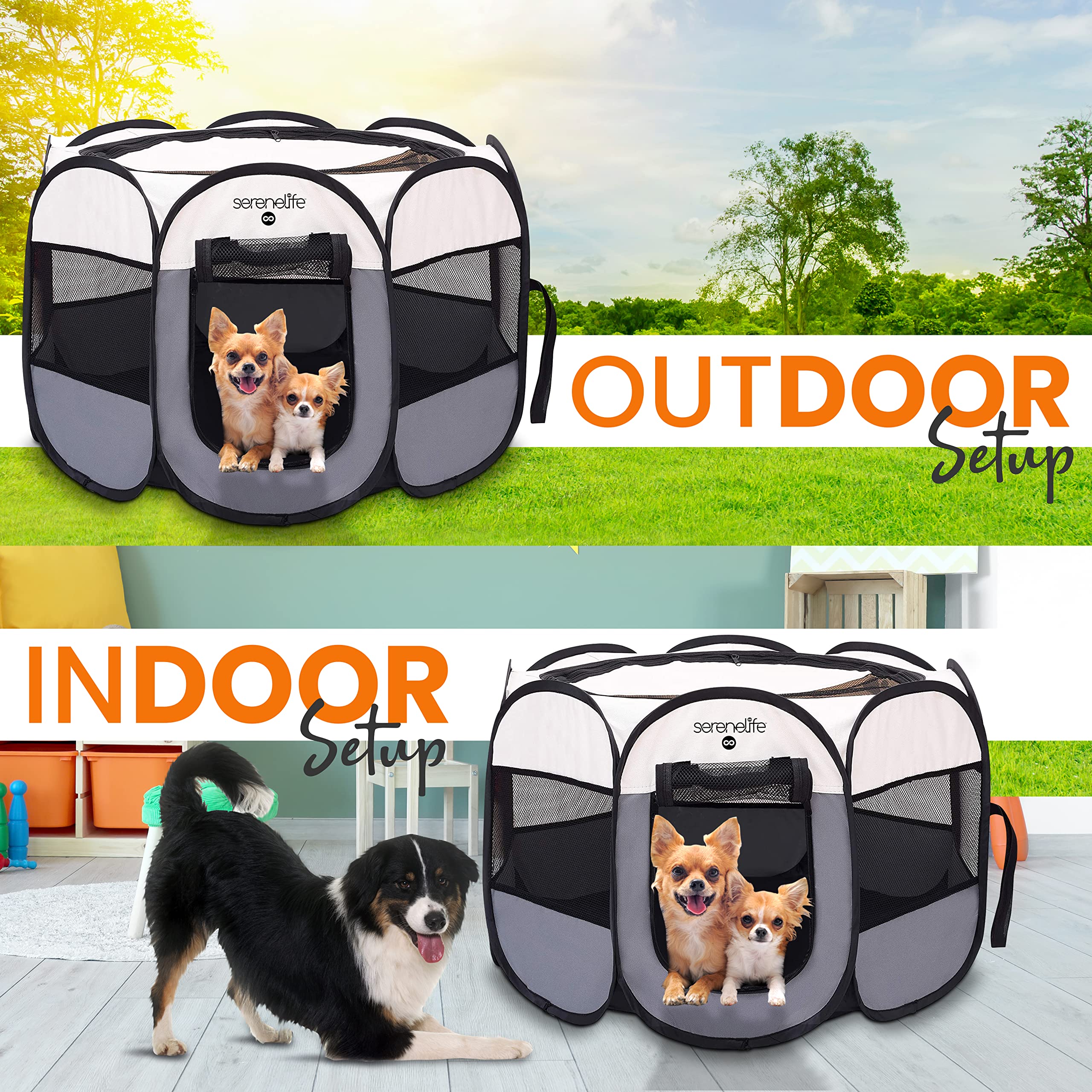 SereneLife Foldable Portable Pet Tent - Gallery 12