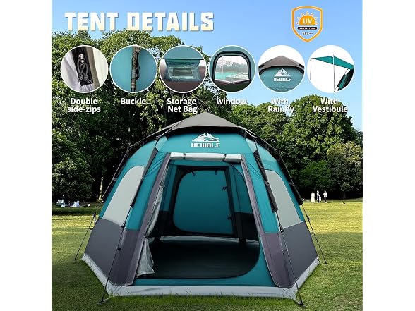 Hewolf 2/3/4 Person Instant Tent