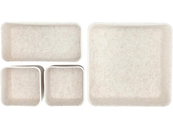 47th & Main 4-Piece Felt Organizer Set, Oat