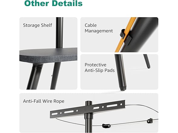 ECOTINY Tripod Easel TV Stand | 43-65"