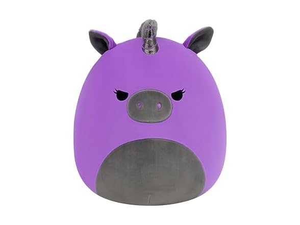 Squishmallows Original 14in Velocity The Purple and Black Unicorn