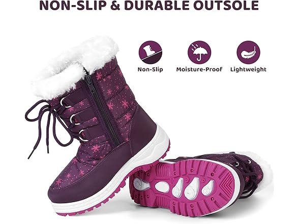 Girl Fur Winter Warm Snow Boots