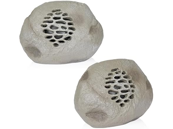 (PAIR) Alpine Corporation Solar Rock Speakers
