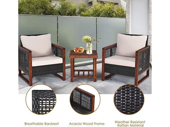 Wicker Chairs with Coffee Table - Gallery 4