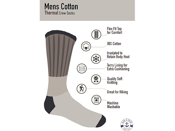Yacht & Smith Women (OS) Thermal Boot Crew Socks