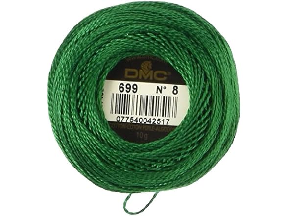 DMC Pearl Cotton Balls Color 699, Size 8,