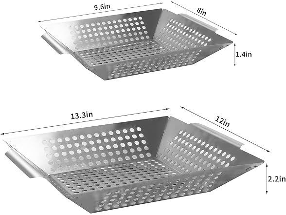 QUANSHANGJU Vegetable Grill Basket for Outdoor Grill