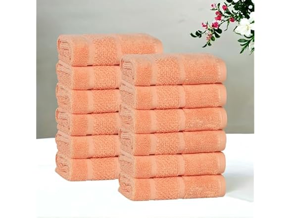 Superior 12PC Hotel Quality Super Soft Small Towels