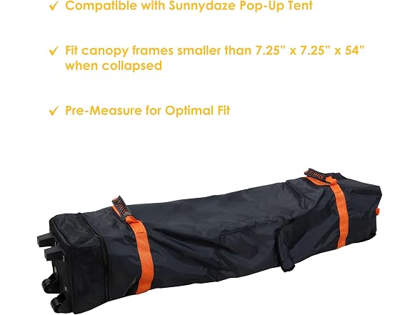 Sunnydaze Premium Canopy Bag Black