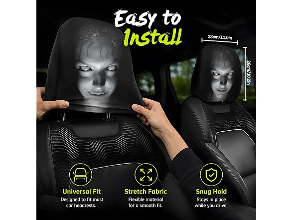 SEPSUMMER APP-Auto-144 Cartoon Car Headrest Covers