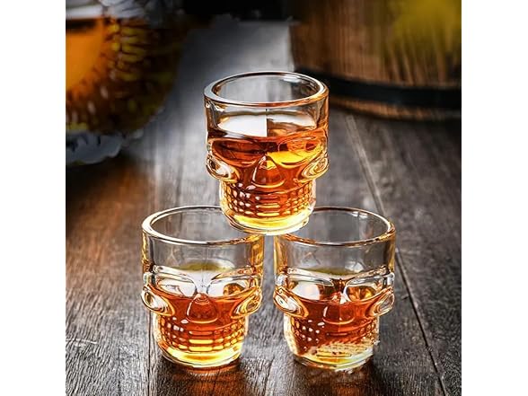 6-Pc Halloween Skull Shape Shot Glasses
